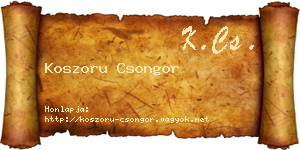 Koszoru Csongor névjegykártya
