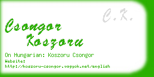 csongor koszoru business card